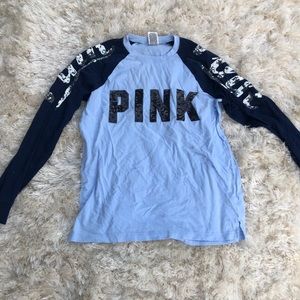 PINK long sleeve shirt blue
